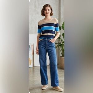 NWT ICHI Sweater with Ribbed cuffs and hem size Large